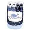 Hudson Baby Infant Boy Cotton Bib And Sock Set, Sailor Whale, One Size
