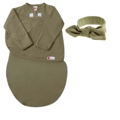 Embe Newborn Long Sleeve Swaddle Sack And Bow Headband Set (0-3 Months) -Baby Nest Deals Store GUEST e59d7414 f713 4477 b51e f3ff9056d48b