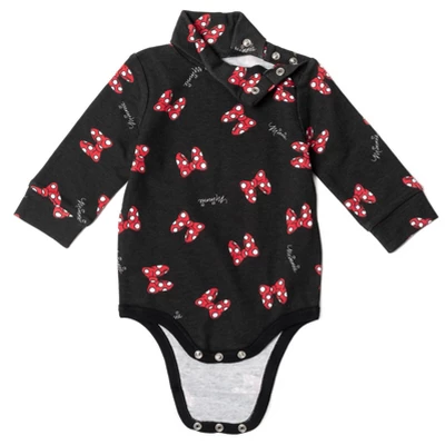 Disney Minnie Mouse Baby Girls 2 Pack Turtleneck Bodysuits Newborn To Infant 5 Disney Minnie Mouse Baby Girls 2 Pack Turtleneck Bodysuits Newborn To Infant - Image 5