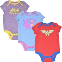 DC Comics Justice League Wonder Woman Baby Girls 3 Pack Bodysuits Newborn To Infant -Baby Nest Deals Store GUEST e5e37828 ec59 4719 ac08 22368a18b9e6