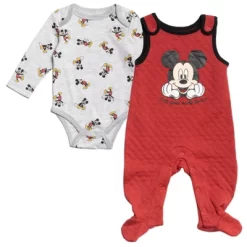 Disney Mickey Mouse Baby Bodysuit And Snap French Terry Overall Newborn To Infant -Baby Nest Deals Store GUEST e61c658f ba4b 4c83 8976 a30644a11b94
