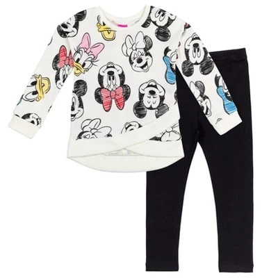Disney Minnie Mouse Baby Girls Pullover Fleece Sweatshirt And Leggings Outfit Set Infant 8 Disney Minnie Mouse Baby Girls Pullover Fleece Sweatshirt And Leggings Outfit Set Infant - Image 8