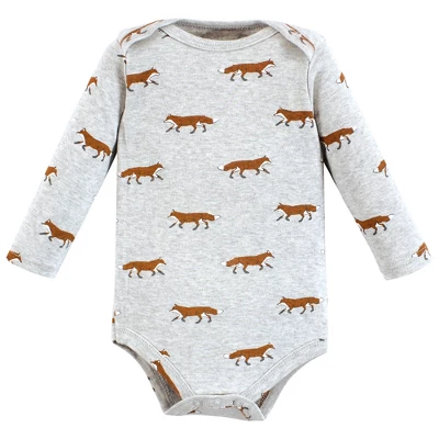 Hudson Baby Unisex Baby Cotton Long-Sleeve Bodysuits, Woodland Animals 4 Hudson Baby Unisex Baby Cotton Long-Sleeve Bodysuits, Woodland Animals - Image 4