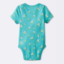 Baby Girls' 4pk Short Sleeve Bodysuit - Cloud Island™ Floral