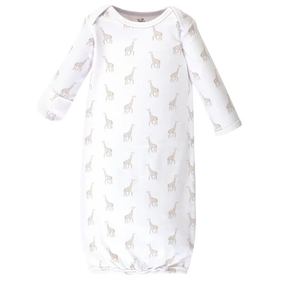 Touched By Nature Baby Organic Cotton Long-Sleeve Gowns 3pk, Little Giraffe, 0-6 Months 1 Touched By Nature Baby Organic Cotton Long-Sleeve Gowns 3pk, Little Giraffe, 0-6 Months