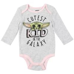 Star Wars The Mandalorian Baby Grogu Baby Girls 3 Pack Long Sleeve Bodysuits -Baby Nest Deals Store GUEST f68ad685 e196 4934 8077 63827e18d9fe