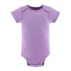 The Peanutshell Baby Girl Short Sleeve Bodysuits, 5-Pack, Purple/Grey/Mint, Newborn To 24 Months