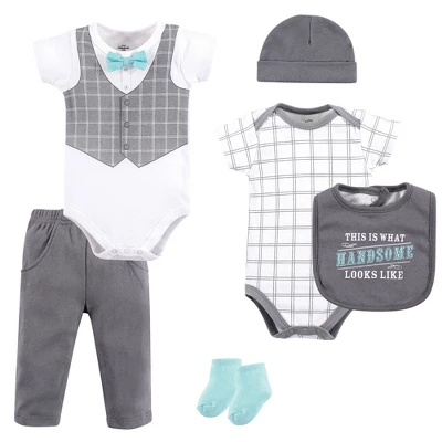 Little Treasure Baby Boy Layette 6-Piece Set, Mint Bow Tie 1 Little Treasure Baby Boy Layette 6-Piece Set, Mint Bow Tie