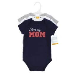 Hudson Baby Infant Boy Cotton Bodysuits, Love Mom