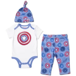 Marvel Avengers Hulk Captain America Spider-Man Baby Bodysuit Pants And Hat 3 Piece Outfit Set Newborn To Infant -Baby Nest Deals Store GUEST fdbe186d f3c0 4315 9b4c 32f32d1b7189